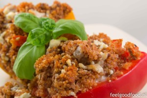 Gevulde paprika met quinoa