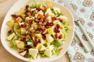 Snelle friszoete salade met appel